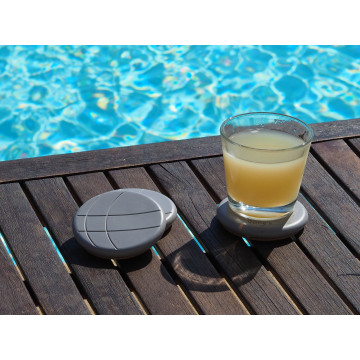 Lot de 6 dessous de verres en béton - Pétanque - Gone's