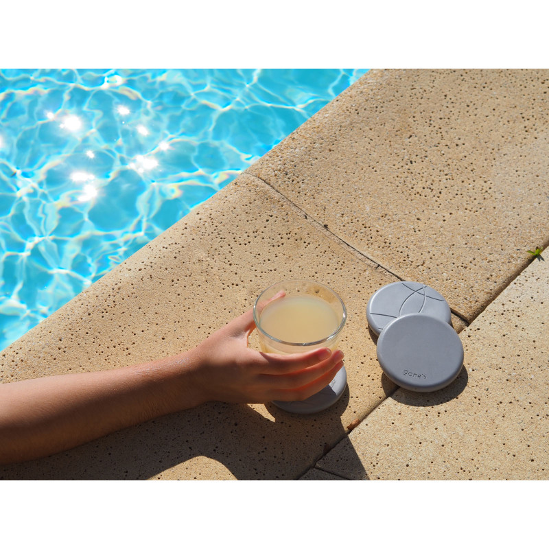 Lot de 6 dessous de verres en béton - Pétanque - Gone's 100 % Made in France