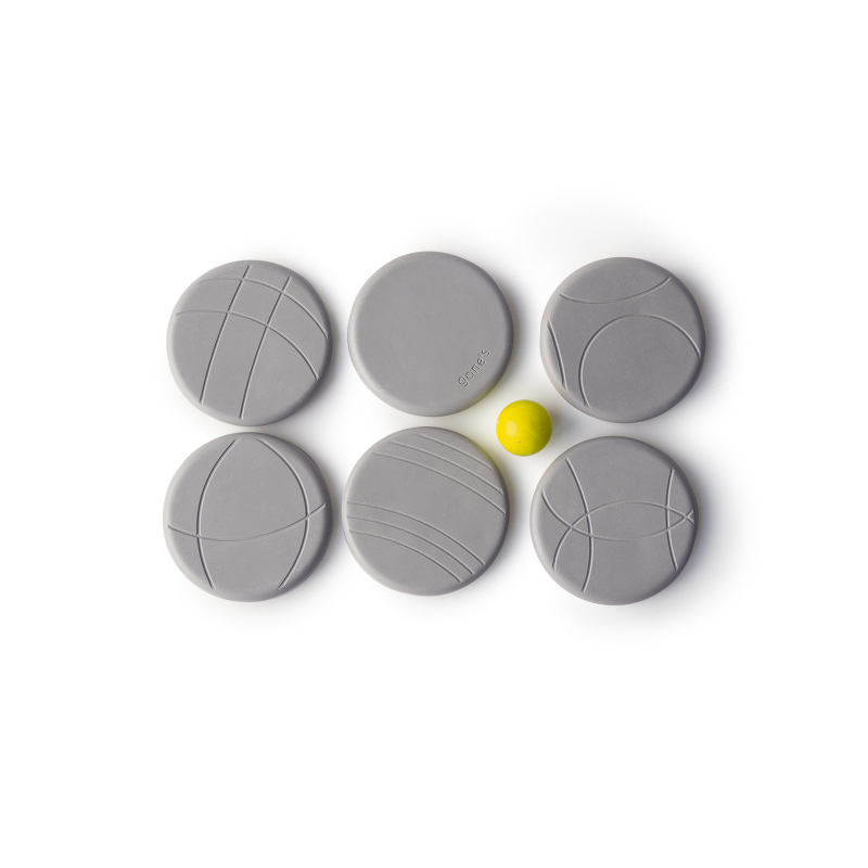 Lot de 6 dessous de verres en béton - Pétanque - Gone's 100 % Made in France