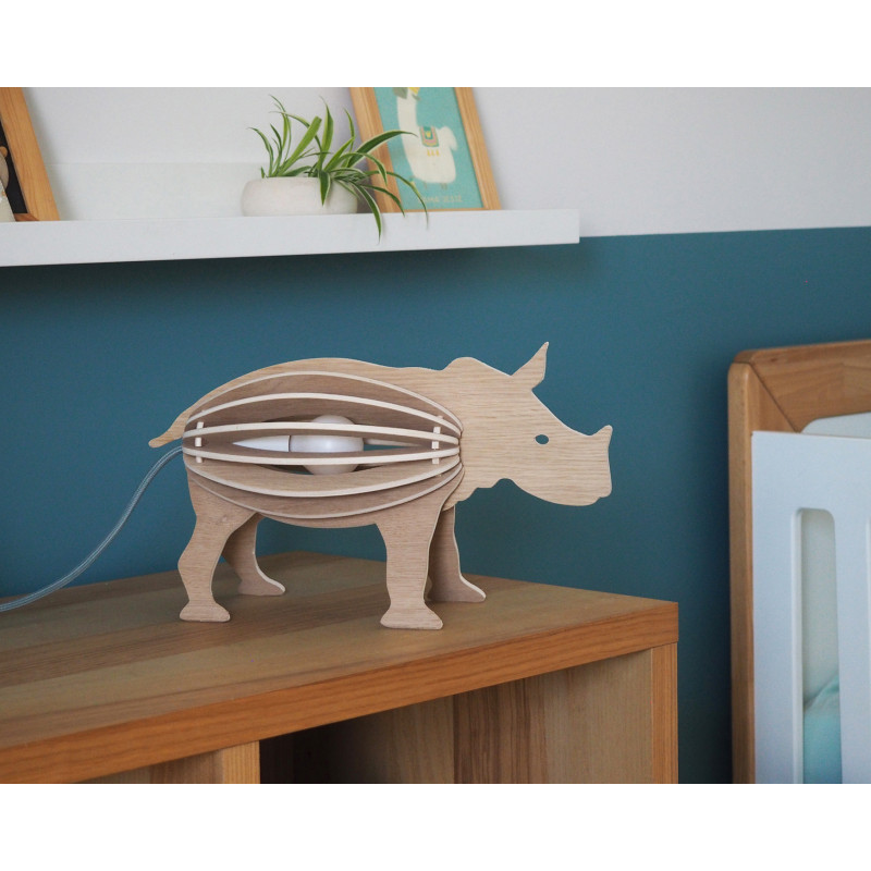 Lampe de chevet pour enfants Rhinocéros - Gone's