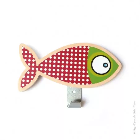 Patère Poisson Rouge Série-Golo Patère Poisson Rouge Série-Golo