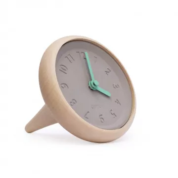 Horloge de table Toupie bois et béton - Gone's