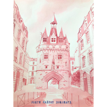 Affiche Bordeaux Porte Cailhau  - B&C