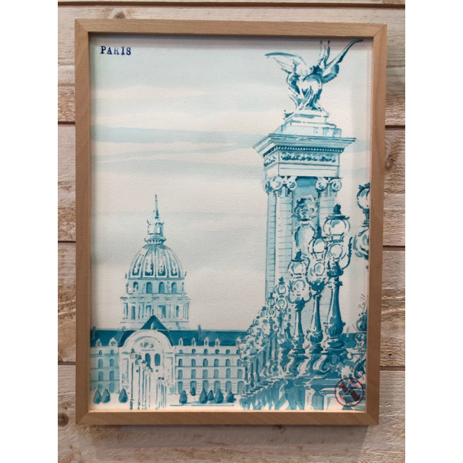 Affiche Paris Pont Alexandre III - B&C 100 % Made in France