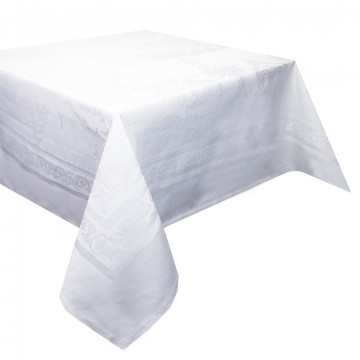 Nappe beauregard motifcare blanc 100% coton - Garnier-Thiebaut