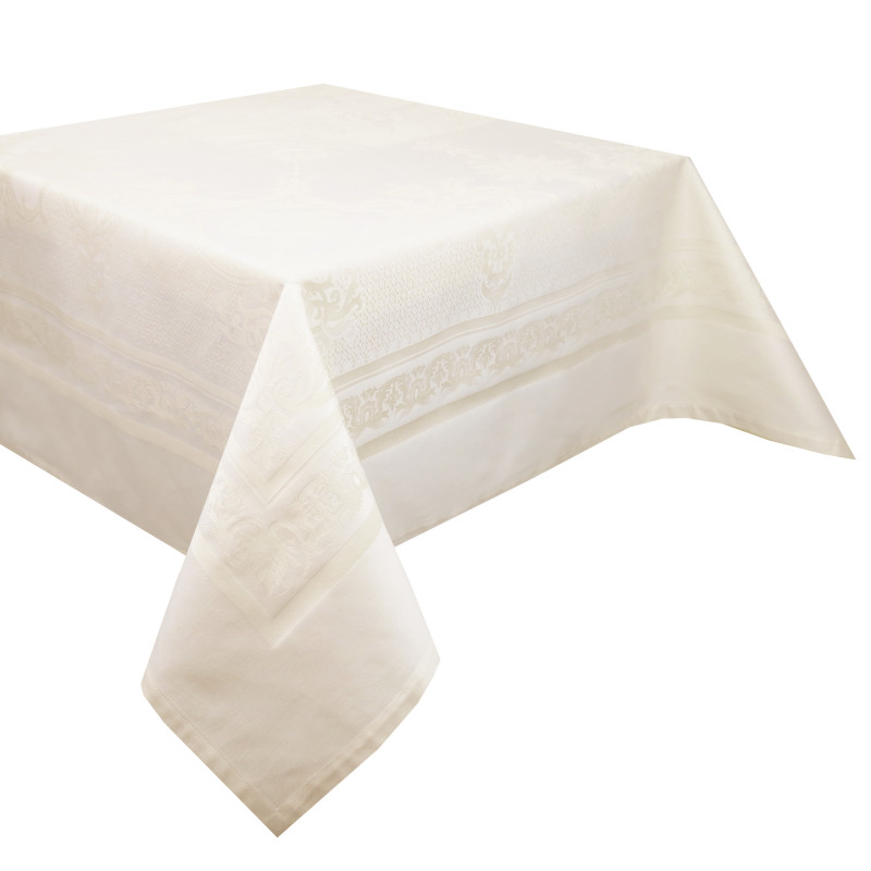 Nappe beauregard motifcare ivoire 100% coton - Garnier-Thiebaut