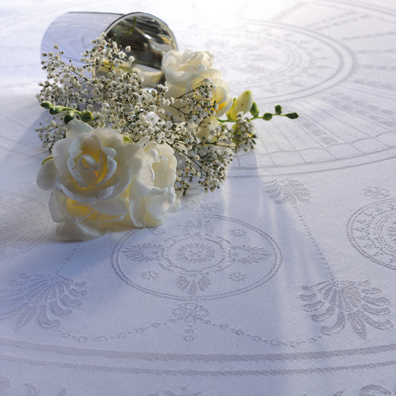 Nappe antitâche Jacquard 100% coton eloise diamant - Garnier-Thiebaut