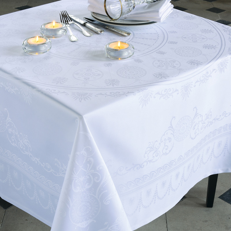 Nappe antitâche Jacquard 100% coton eloise diamant - Garnier-Thiebaut
