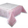 nappe antitache Jacquard 100% coton lysandra rose - Garnier-Thiebaut
