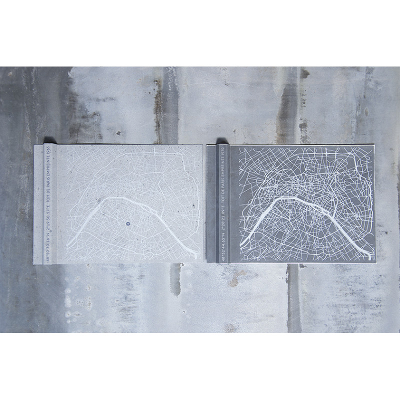 Morceau toit de Paris avec plan de Paris - Empreinte