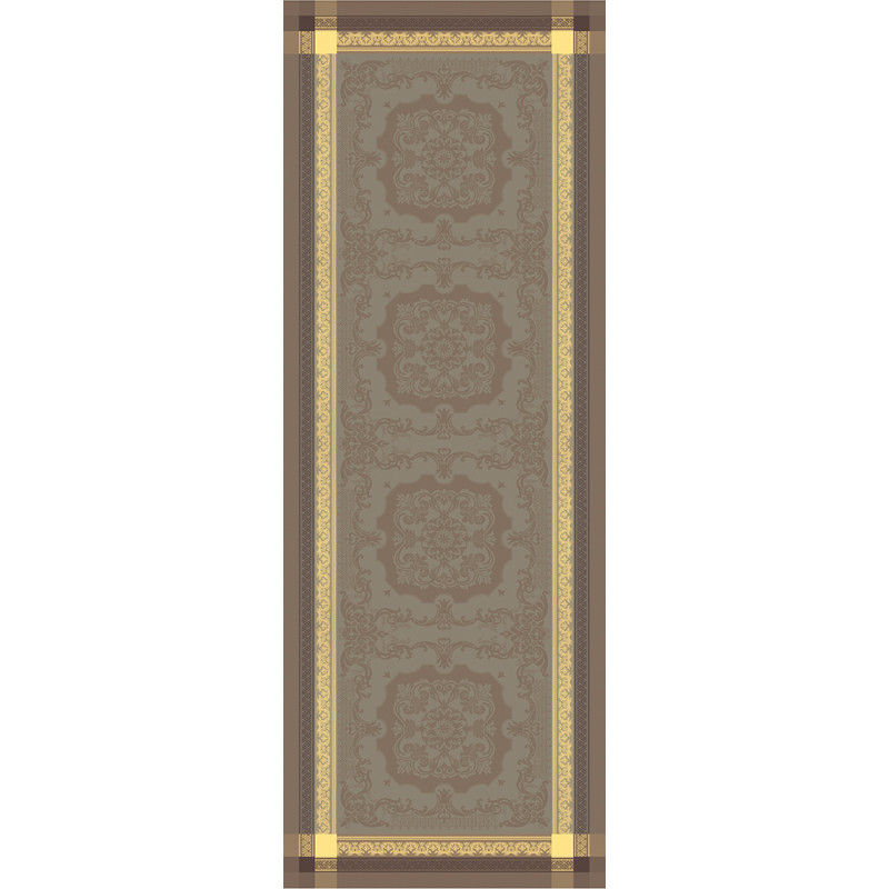 chemin de table antitâche Jacquard 100% coton fontainebleau - Garnier-Thiebaut