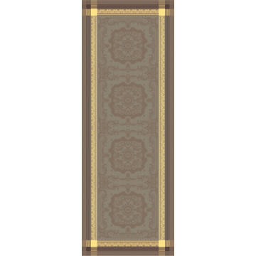 Chemin de table antitache Jacquard 100% coton fontainebleau - Garnier-Thiebaut