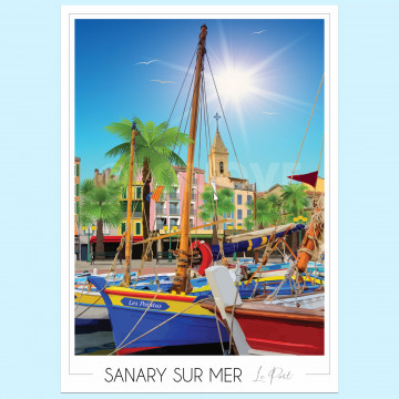 Affiche de Sanary sur Mer - Le Port - Foliove