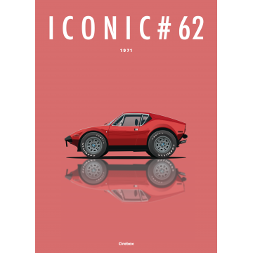 Affiche de la DeTomaso Pantera - 1971 - Cirebox