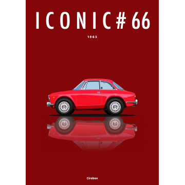 Affiche de l'Alfa Romeo Giulia Sprint GT - 1963 - Cirebox