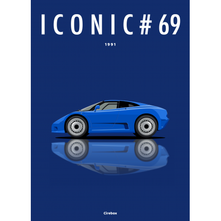 Affiche de la Bugatti EB110 - 1991 - Cirebox