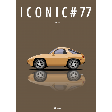 Affiche de la Porsche 928 - 1977 - Cirebox