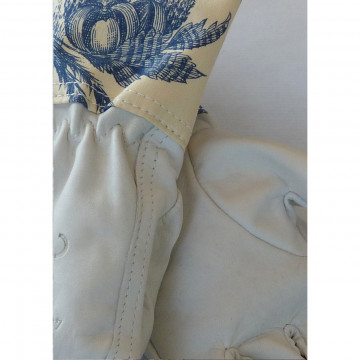 Gants de jardinage avec manchettes toile de jouy - Ladivine Jardine