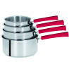 Set de 4 casseroles inox Mutine 14/16/18/20 cm poignée Fixe - Cristel