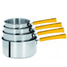 Set de 4 casseroles inox Mutine 14/16/18/20 cm poignée Fixe - Cristel