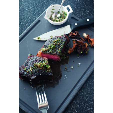 Assiette à steak rectangulaire en céramique effet ardoise - Basalt – Revol