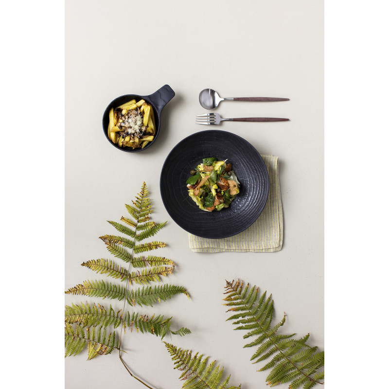 Cassolette à manche en céramique effet ardoise - Basalt - Revol