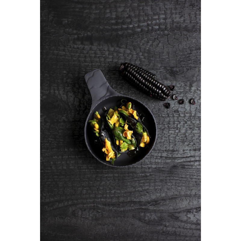 Cassolette à manche en céramique effet ardoise - Basalt - Revol