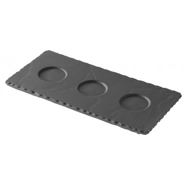 Plateau de tasse à café en céramique effet ardoise - Basalt - Revol