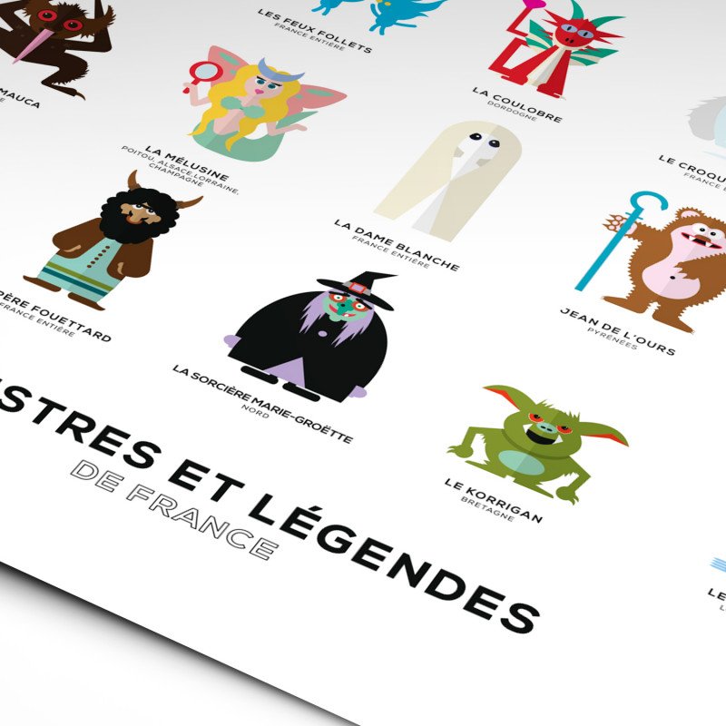 Affiche Monstres de nos régions - La Majorette à Moustache