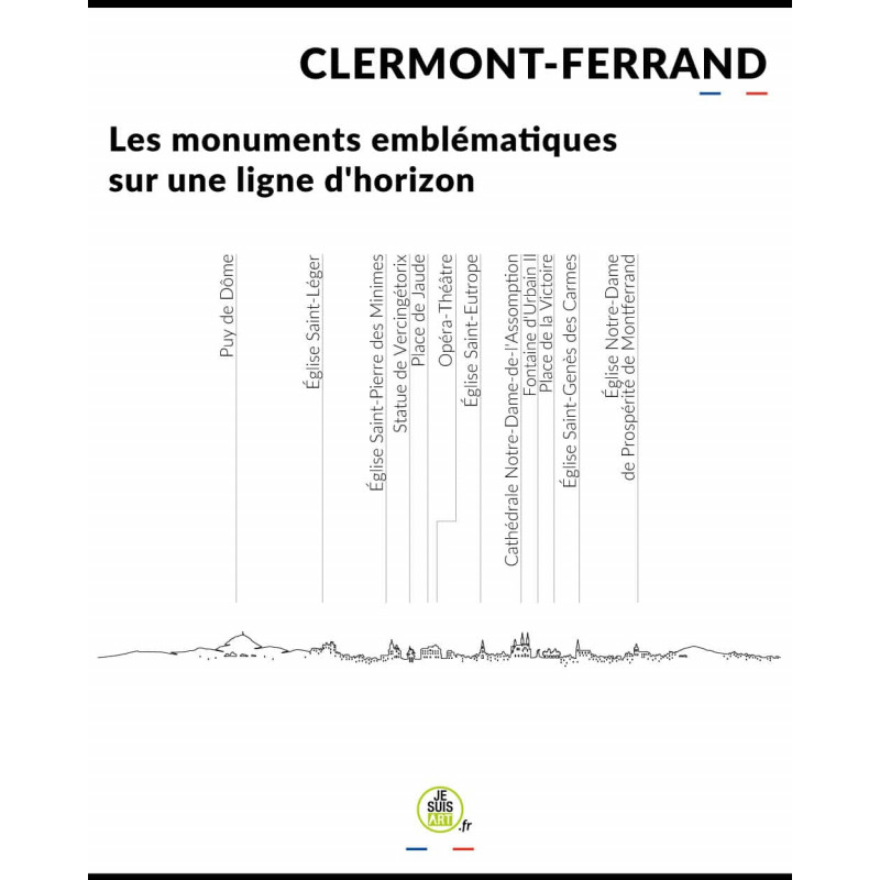 Horloge murale Clermont-Ferrand - Je Suis Art