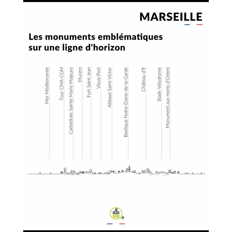 Horloge murale Marseille - Je Suis Art