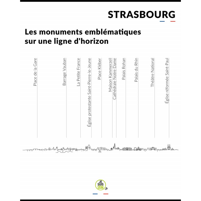 Horloge murale Strasbourg - Je Suis Art