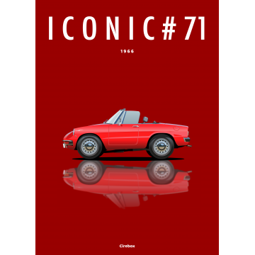 Affiche de l'Alfa Romeo Spider - 1966 - Cirebox