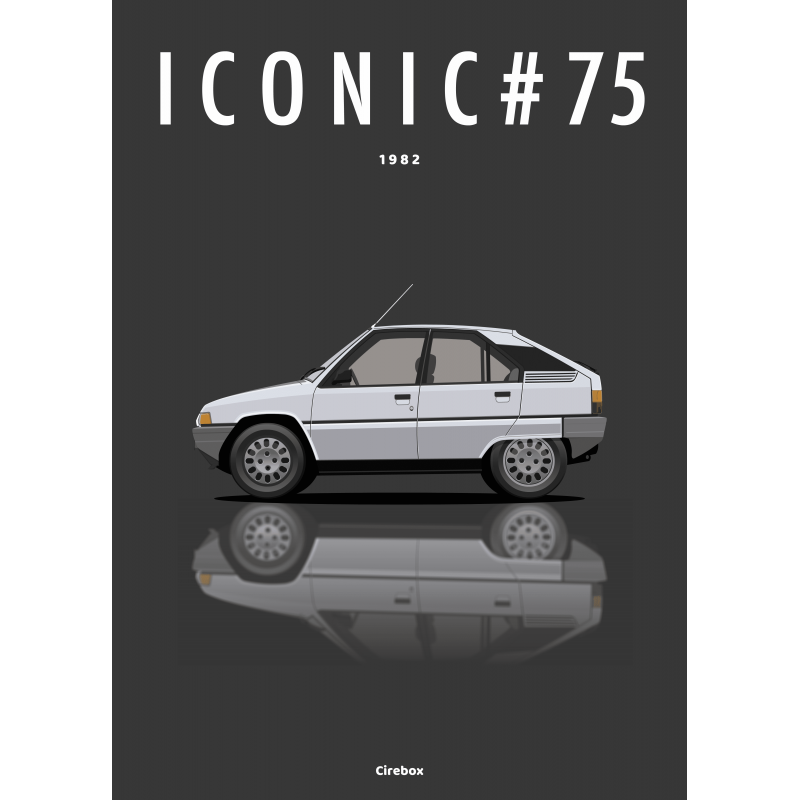 Affiche de la Citroën BX - 1982 - Cirebox