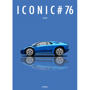 Affiche de la Lamborghini Diablo - 1990 - Cirebox