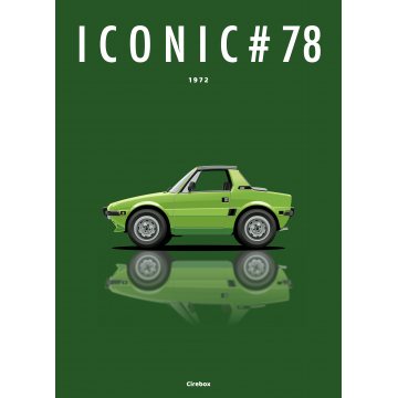 Affiche de la Fiat X1/9 - 1972 - Cirebox