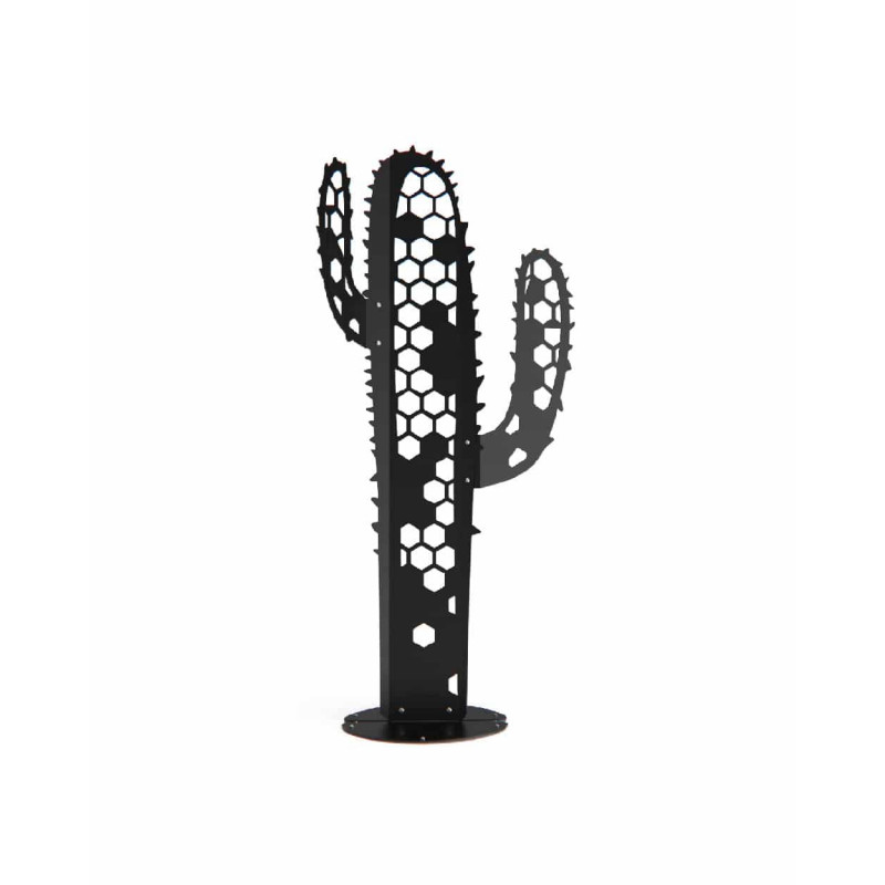 Sculpture cactus XXL déco vert naturel, métal: acier