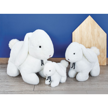 Peluche lapin blanc Merlin - Maïlou