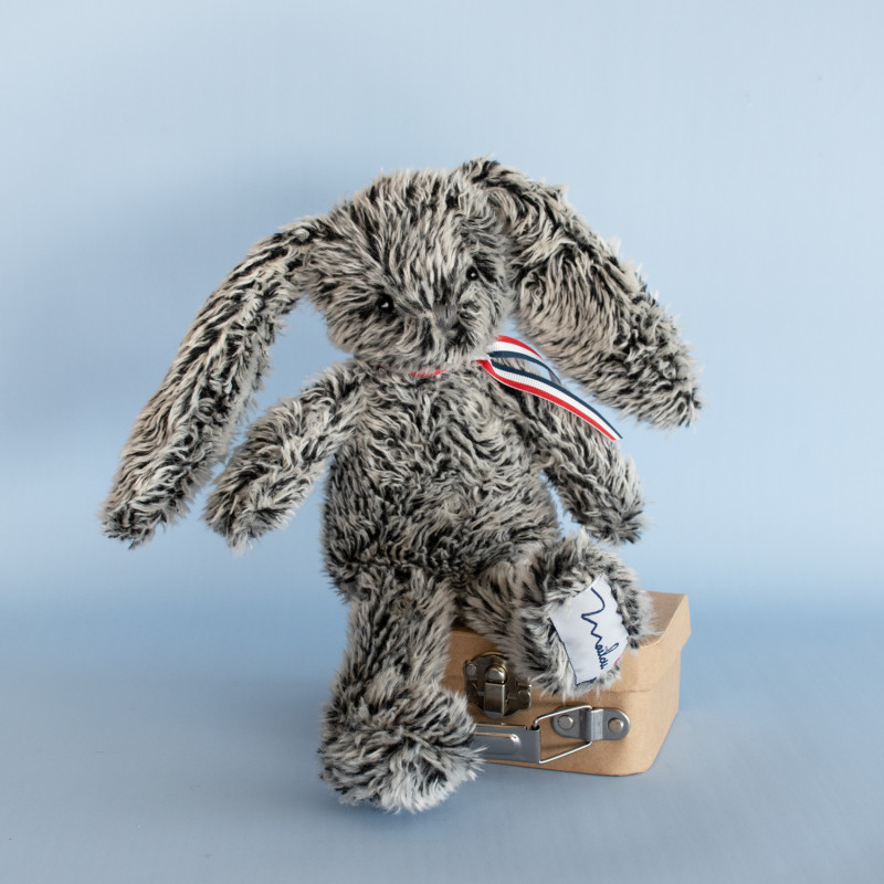 Peluche lapin gris Alexandre - Maïlou