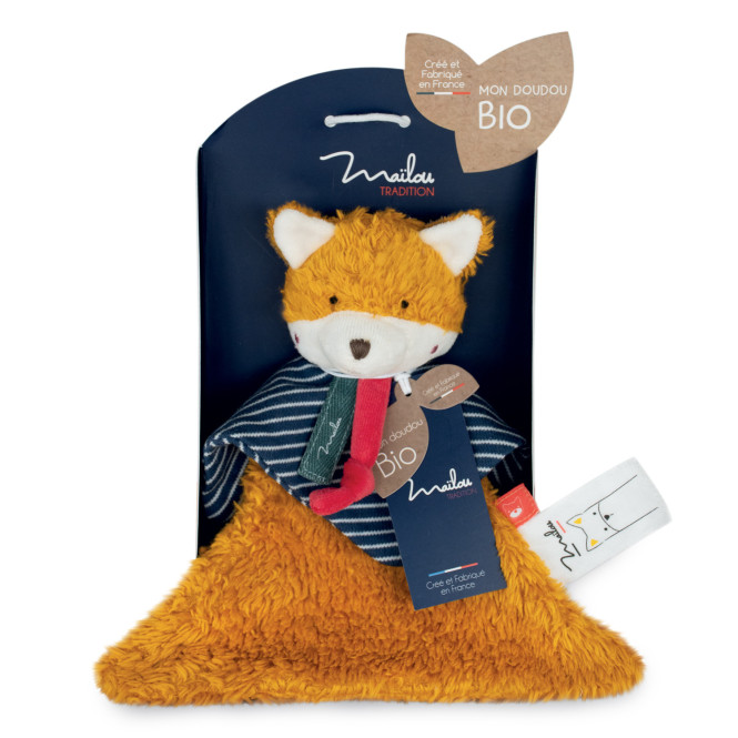 Doudou renard en coton bio - Maïlou