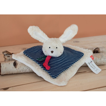 Doudou plat lapin en coton bio - Maïlou