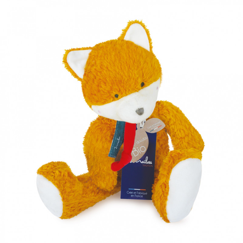 Doudou pantin renard en coton bio - Maïlou