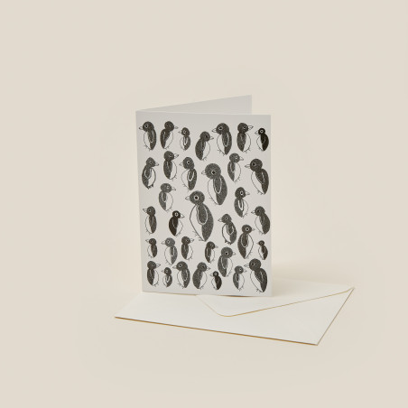 Carte postale Pingouins - Atelier Mouti
