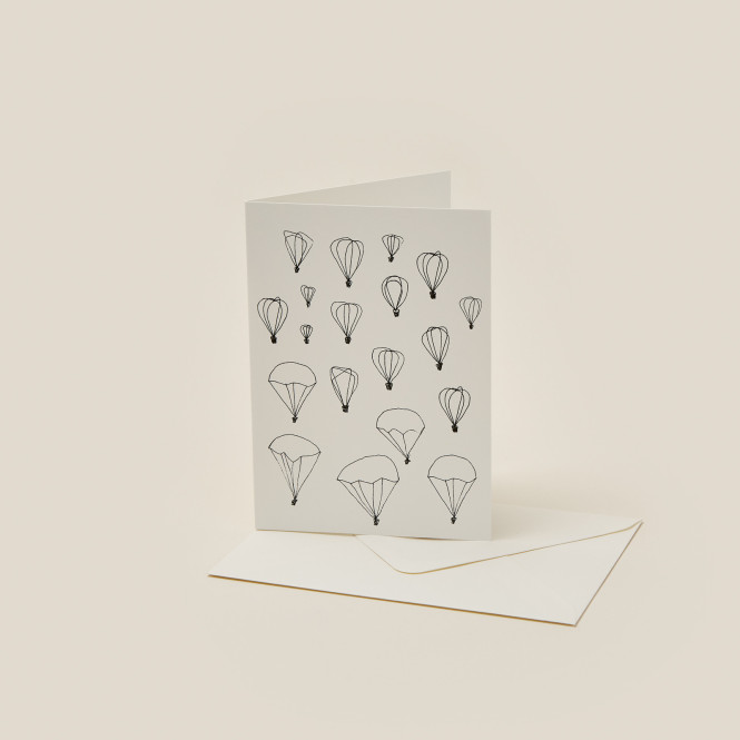 Carte Postale Minimaliste noir et blanc - Atelier Mouti
