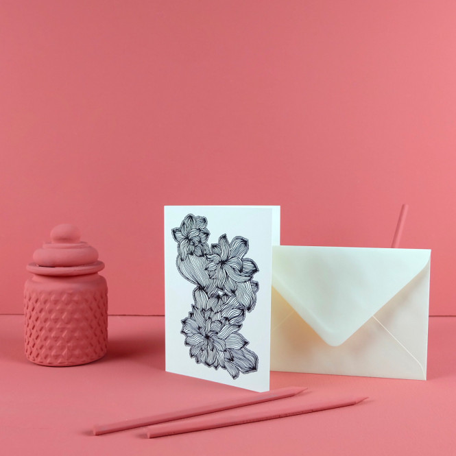 Carte Postale Florale - Atelier Mouti