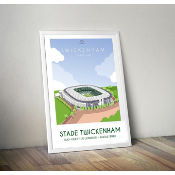 Affiche du Twickenham Stadium de Londres - Chistera
