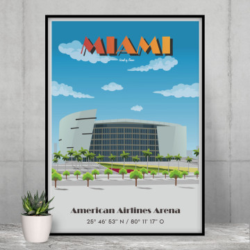 Affiche de l'American Airlines Arena de Miami - Wall of Fame