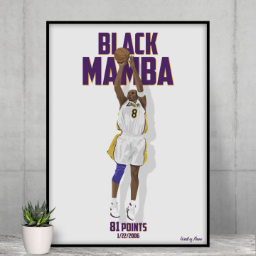Affiche Black Mamba Kobe Bryant - Wall of Fame