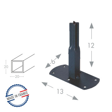 Pack 4 pieds tube carré à visser Louis Moulin