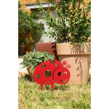 Figurine à piquer coccinelle rouge - Louis Moulin